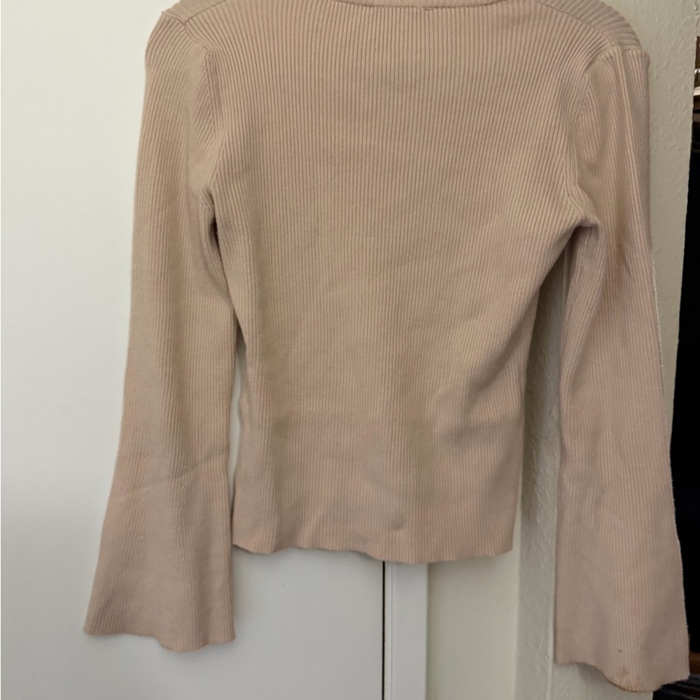 RIHOAS Cream Button-Down Women's Top - Picture 2 of 2